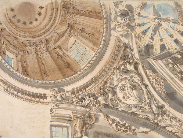 Design for Part of a Church Ceiling with a Dome 17351817