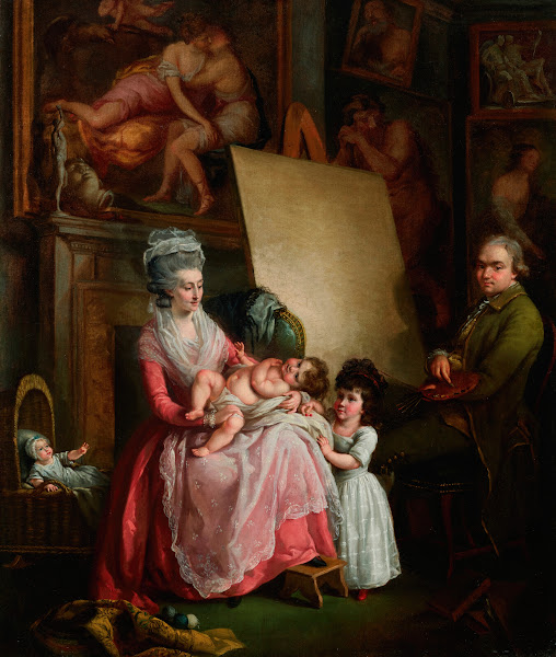 Portrait Of The Artist With His Wife And Children In His Studio