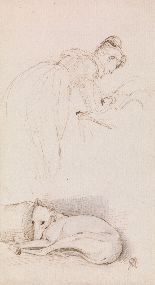 Studies of Woman and Greyhound