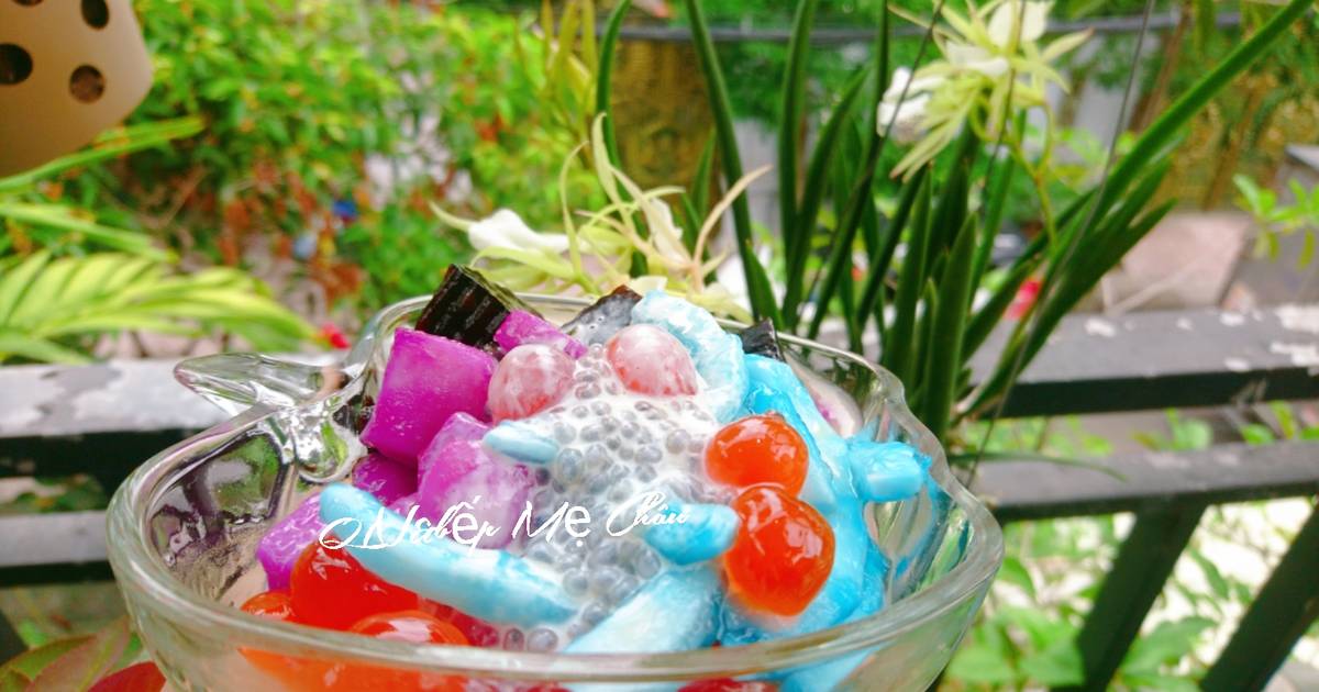Chè sương sáo hạt lựu dừa non