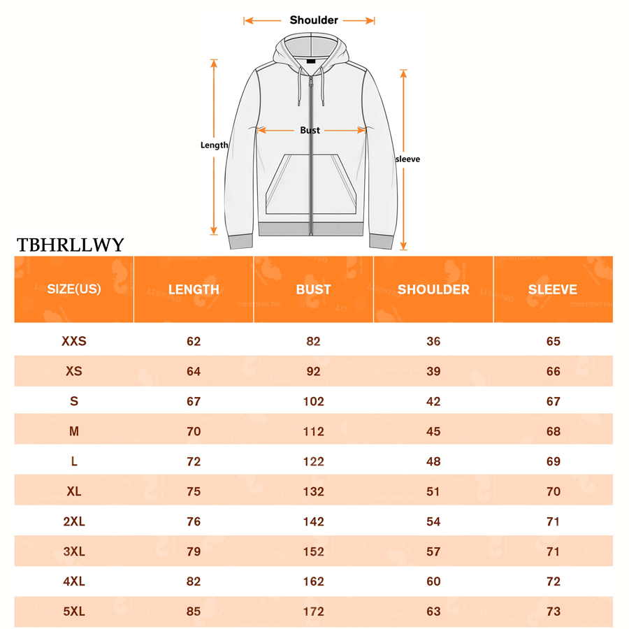 3D Thick Fleece Zip Hoodie