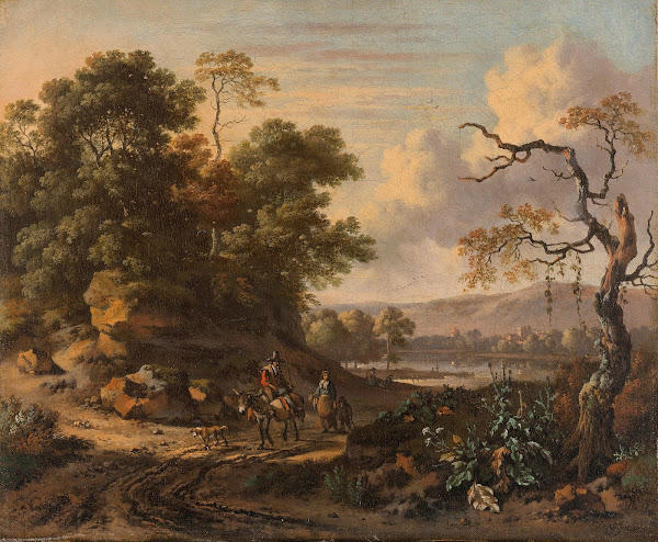 Landscape with a Man Riding a Donkey 1655   1684