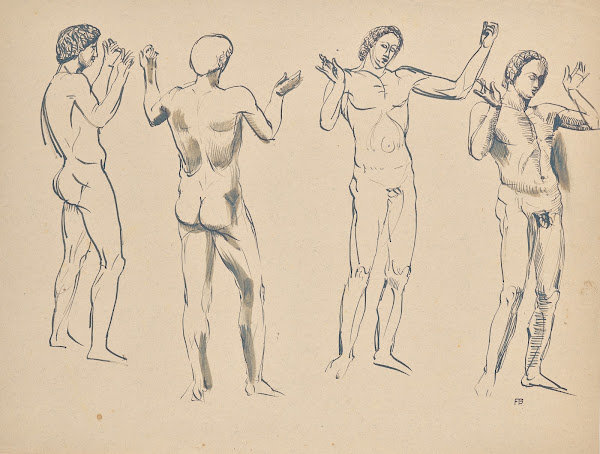 Vier Skizzen zum Redner 1921