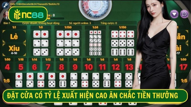 Đặt cửa có tỷ lệ xuất hiện cao ăn chắc tiền thưởng