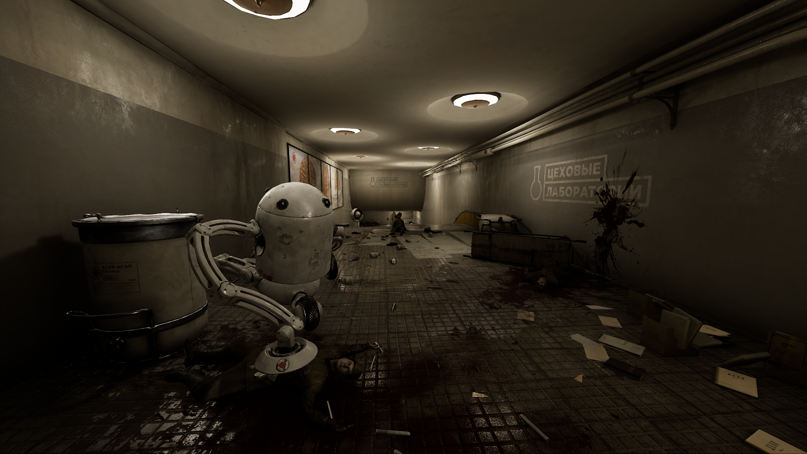 Atomic Heart Laboratory Corridor - Video Game Screenshot 4K Wallpaper (3840x2160)