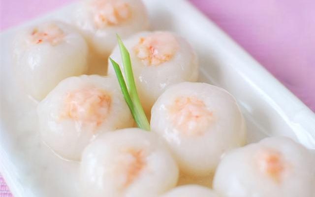 Vải Nhồi Tôm Hấp