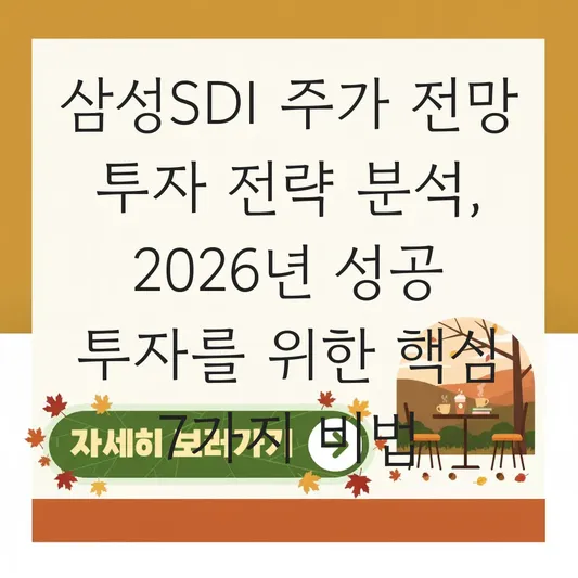 삼성SDI 주가 전망 투자 전략 분석