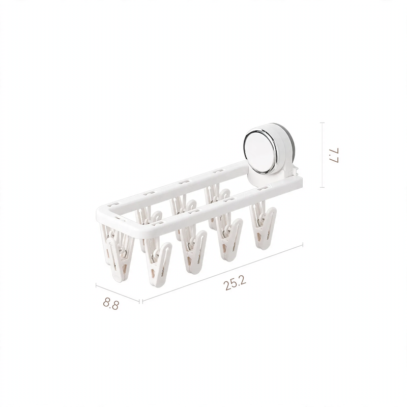 Foldable Clothes Rack with Suction Cup, Model YM.6996