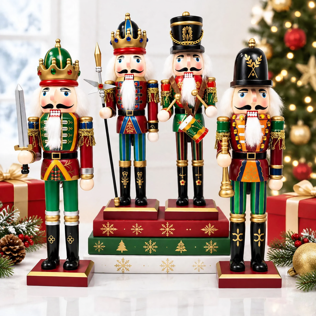 Nordic-style nutcracker soldier, 30 cm