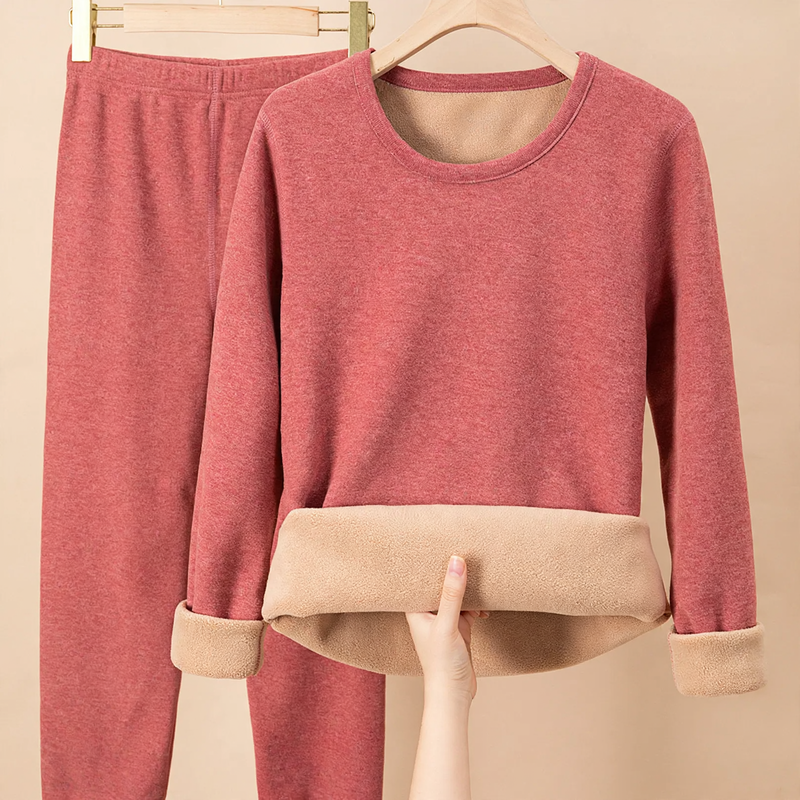 Fleece Lined Thermal Underwear Set, Unisex