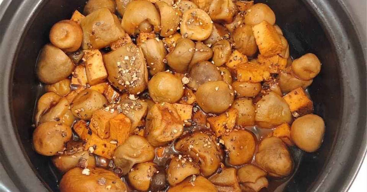 Nấm rơm kho tiêu