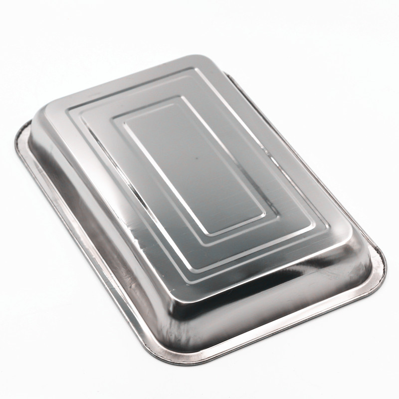 Rectangular stainless steel tray, 304 steel, 20–41 cm