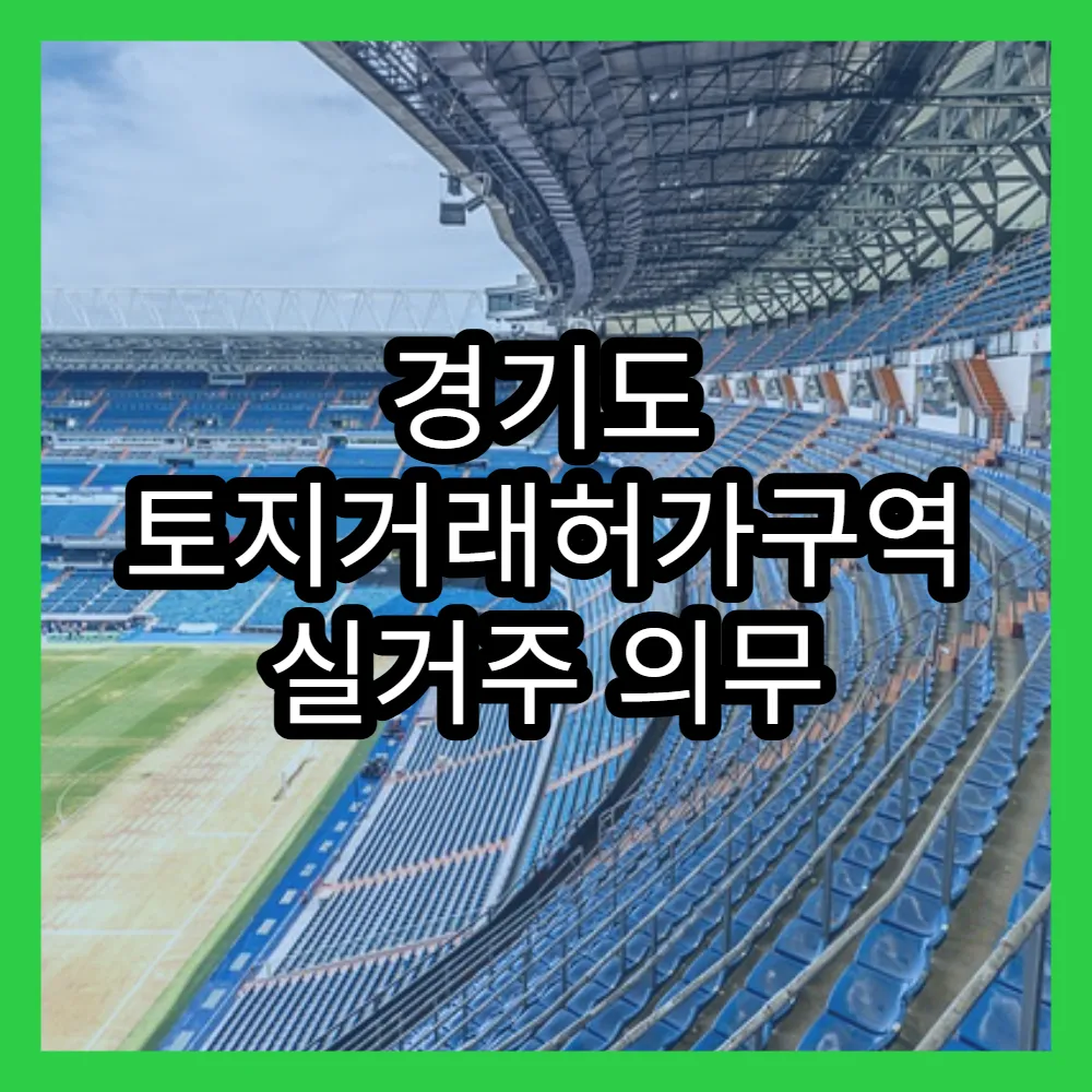 경기도 토지거래허가구역 실거주 의무 준수를 위한 실무 전략