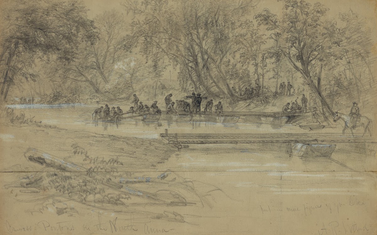 Canvass pontoons on the North Anna 1864