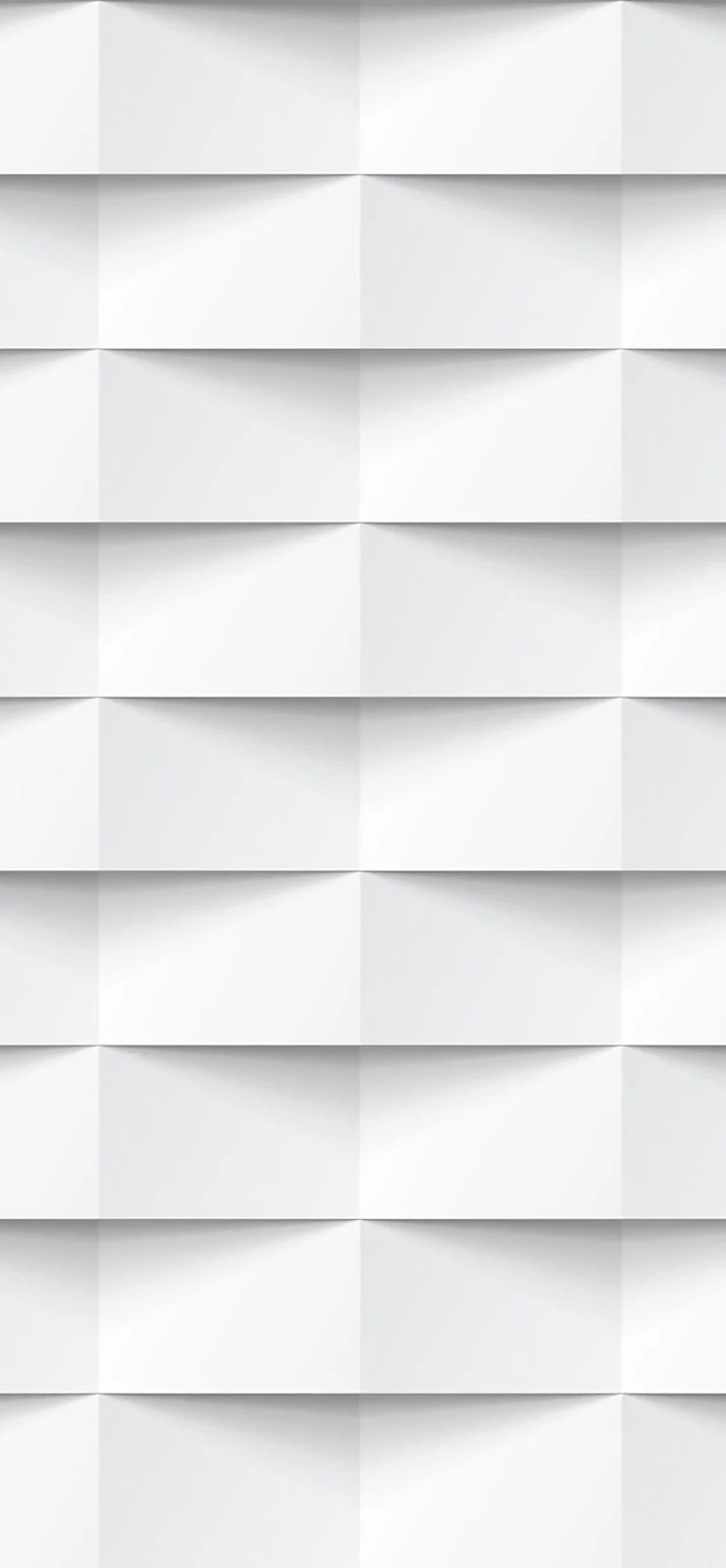 White Geometric Paper Pattern - Minimalist Digital Art Full HD iPhone Wallpaper (1284x2778)