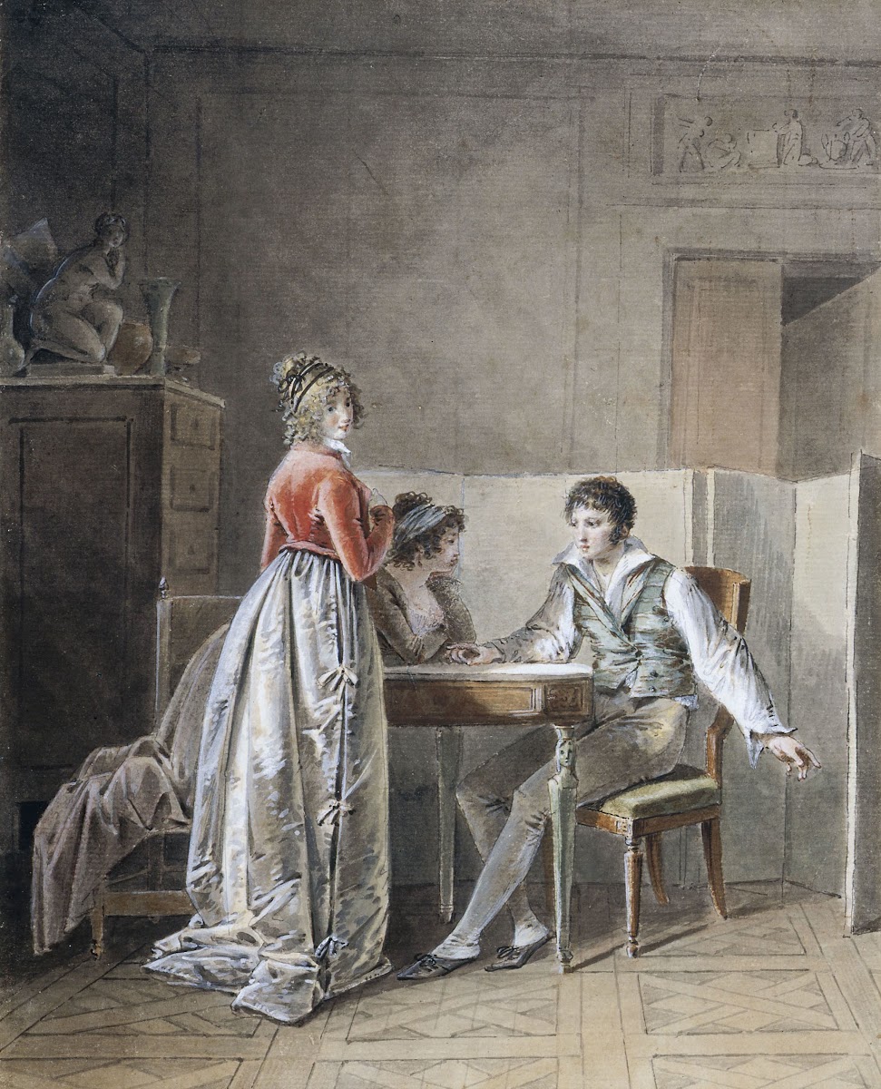 Conversation dans un intérieur 1800