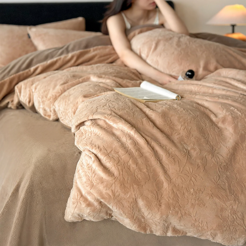 Milk fiber bedding set, geometric pattern, modern