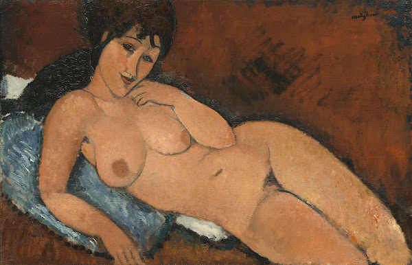 Nude on a Blue Cushion 1917