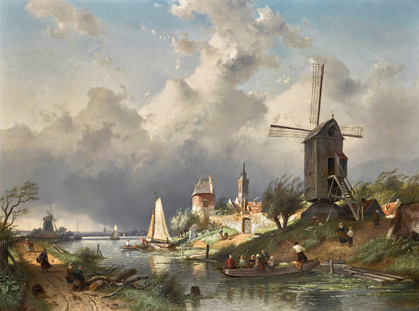 River Landscape With Windmill 1868