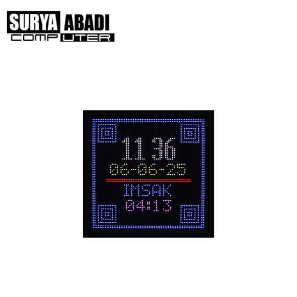 JAM SHOLAT RGB 37 x 37 CM