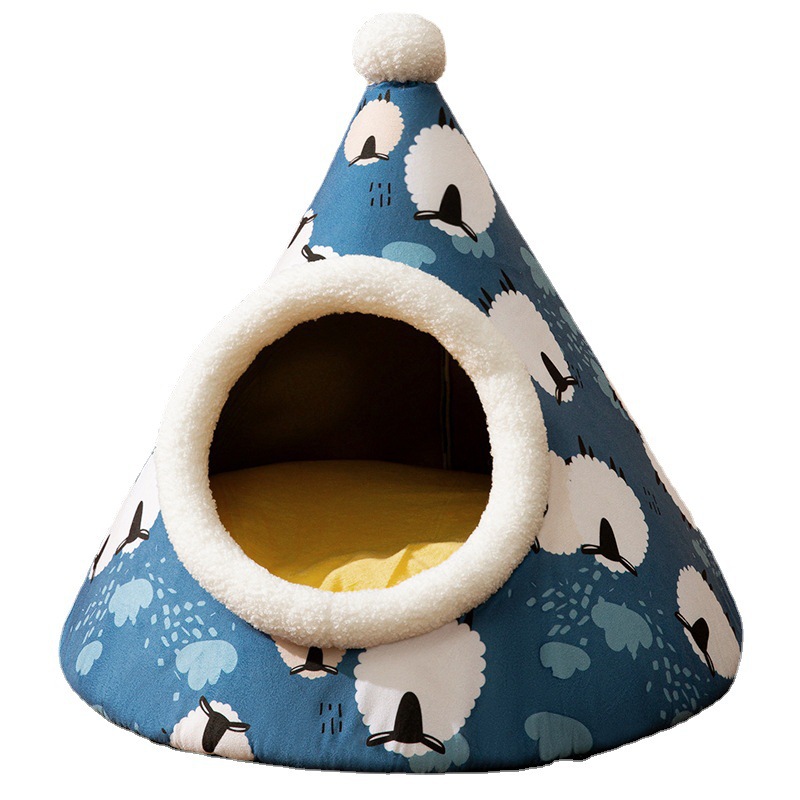 Closed house tent for cats and small dogs