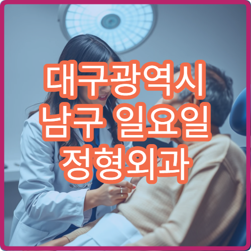 대구광역시 남구 일요일 정형외과 진료 병원｜주말 관절·근육 통증