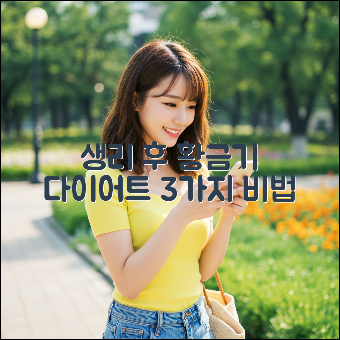 생리 후 7일, 다이어트 황금기 공략 3가지