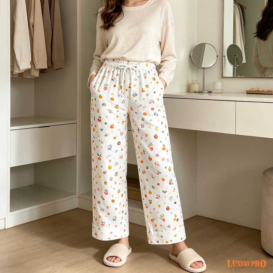 AOP Binded edged TRB satin pocket pajama set