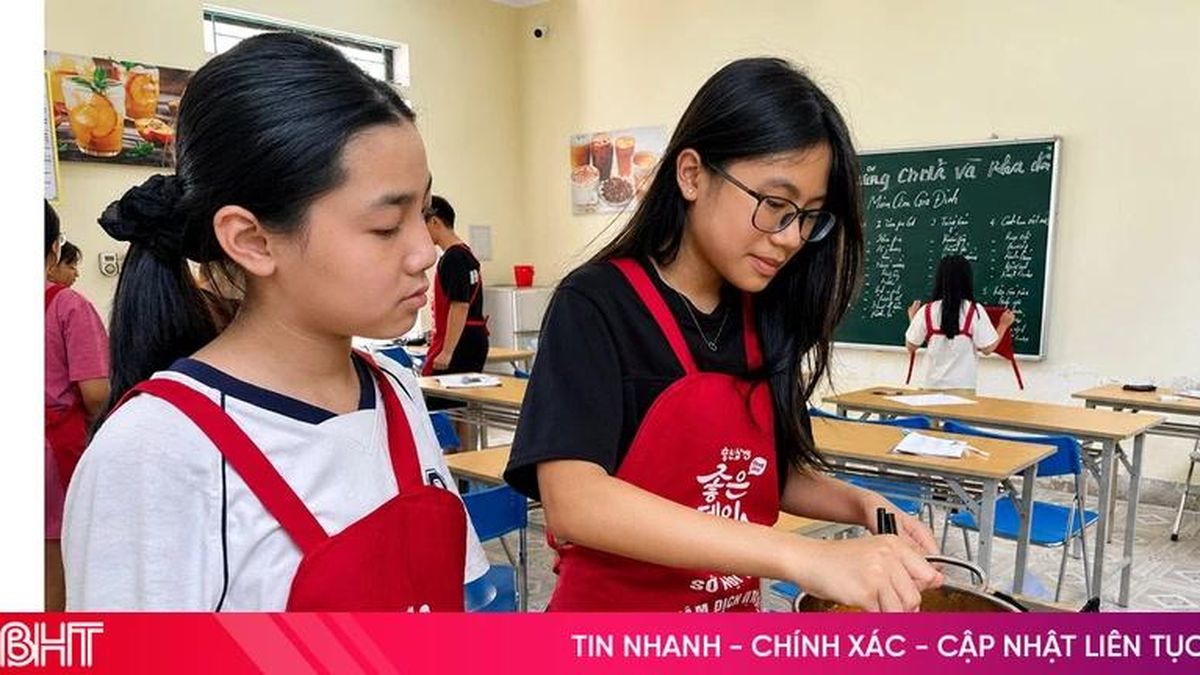 Khi căn bếp trở thành lớp học kỹ năng của trẻ em Hà Tĩnh - Báo Hà Tĩnh