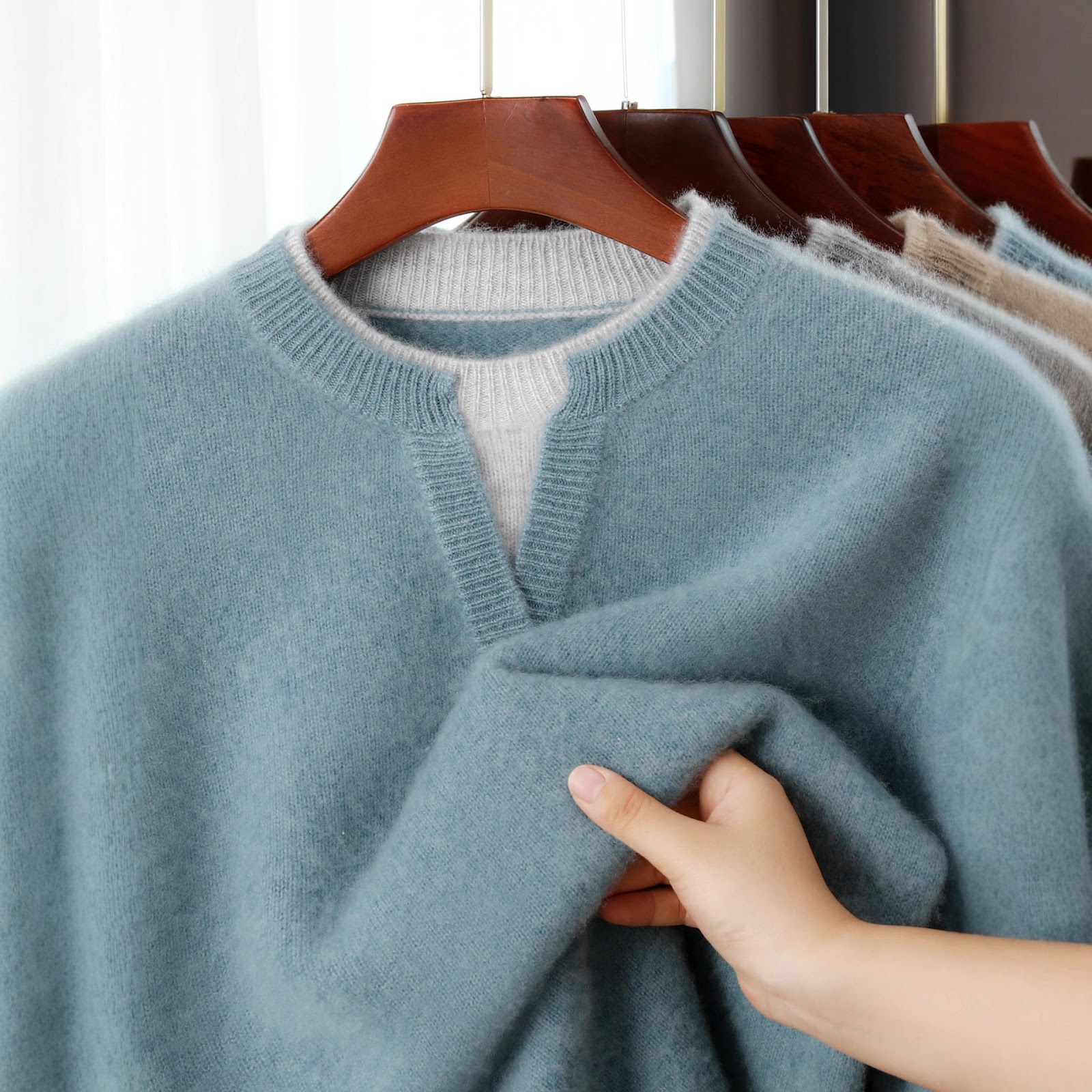 Men's Wool Sweater, Crew Neck, Thick Knit