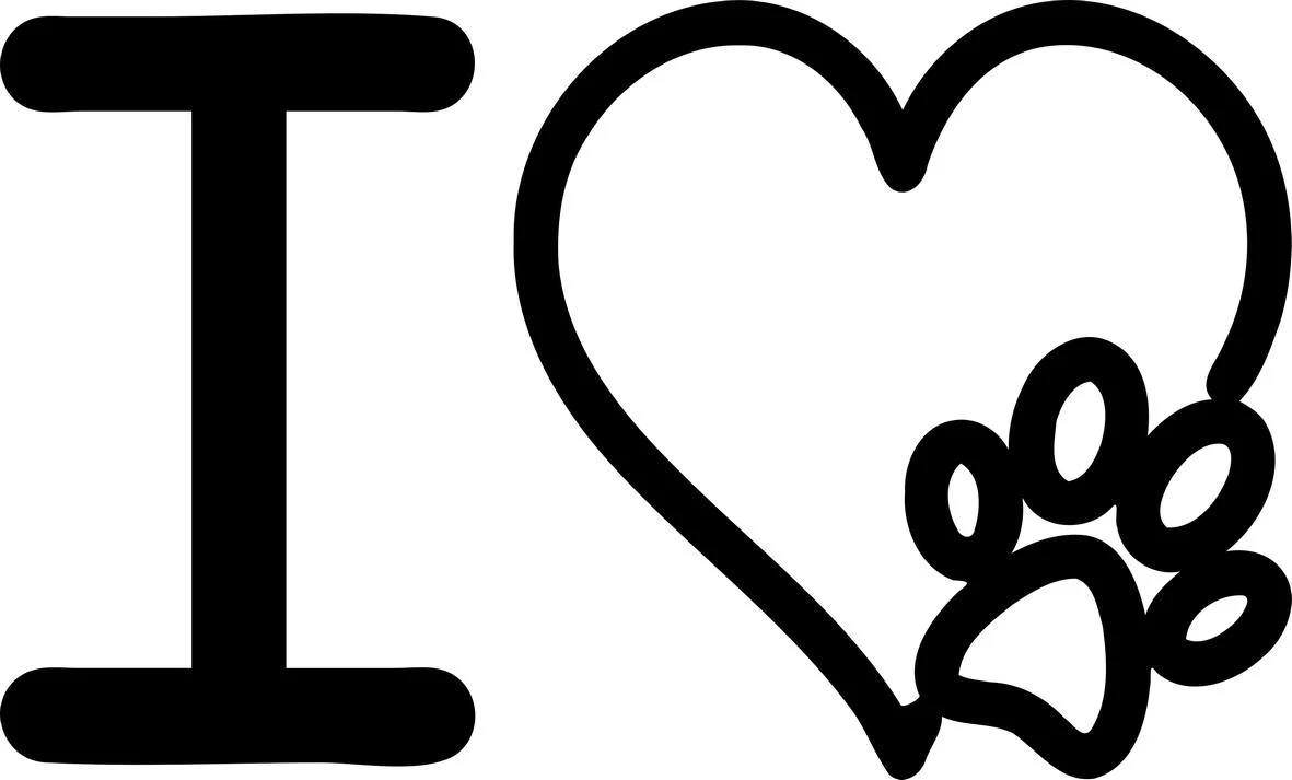 I love paw print Free SVG for Laser Engraving pet crafts