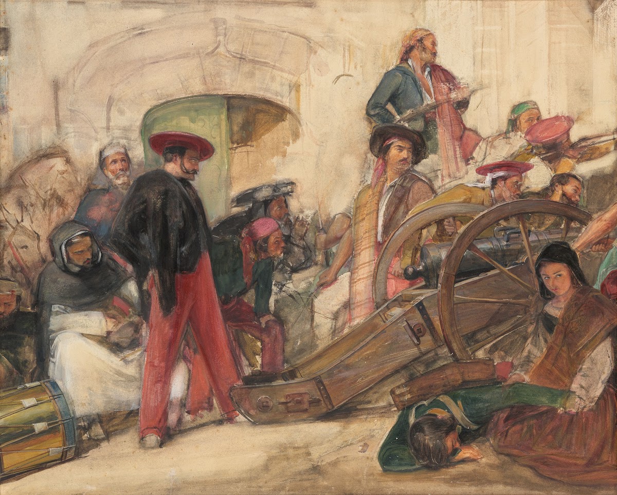 Spanish Battle Scene The Proclamation of Don Carlos