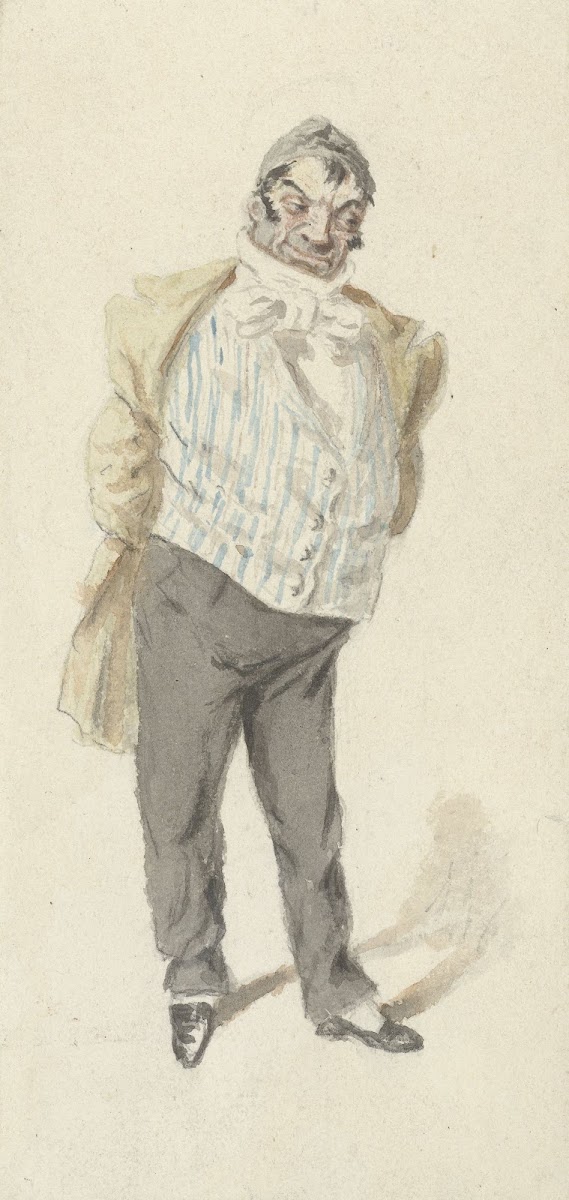 Karikatuur van een staande heer 1809   1877