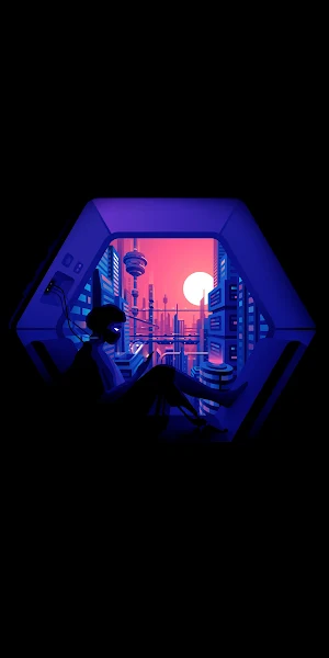 Cyberpunk, Sci-Fi, Futurist, Retrowave 4K iPhone Wallpaper Background