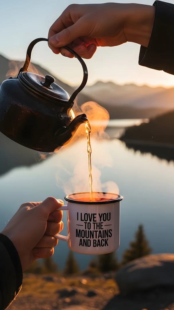 Golden Hour Sunset Over Arid Desert Landscape