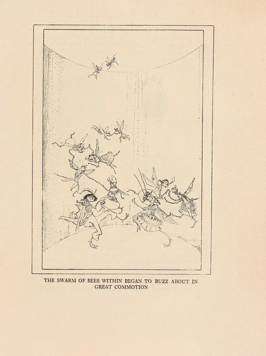 The swarm of bees within began to buzz about in great commotion 1918