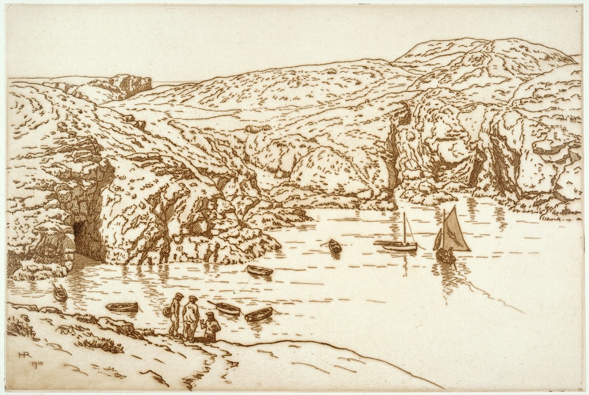 Pêcheurs dans une baie 1910
