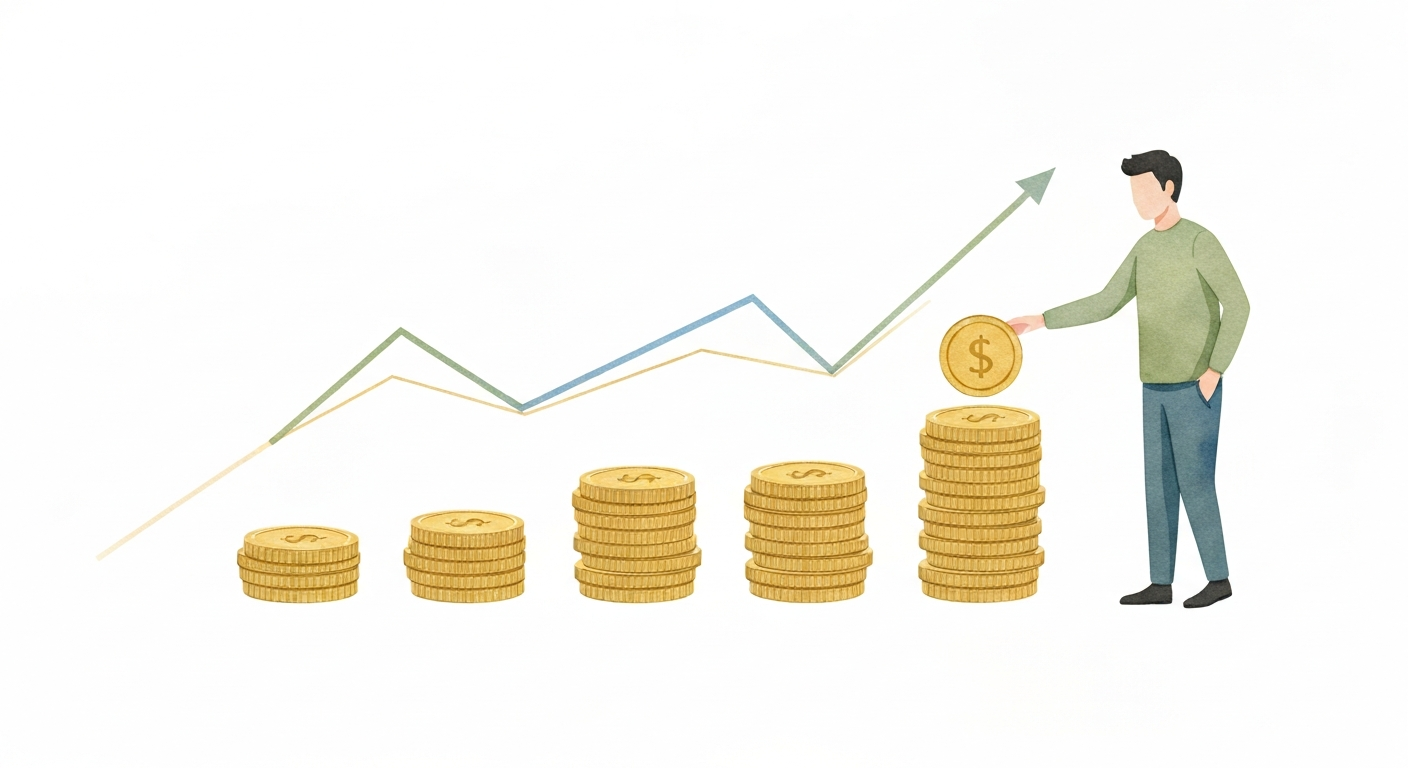 DCA 효과와 복리 원리 인포그래픽