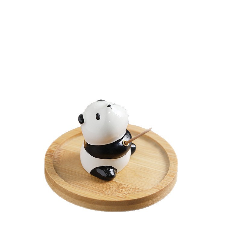 Panda-Räucherstäbchenhalter aus Kunstharz