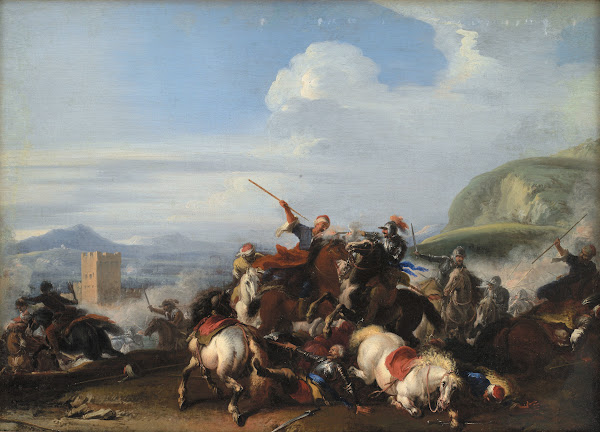 Battle Scene With Turkish Cavalry 1636  1675