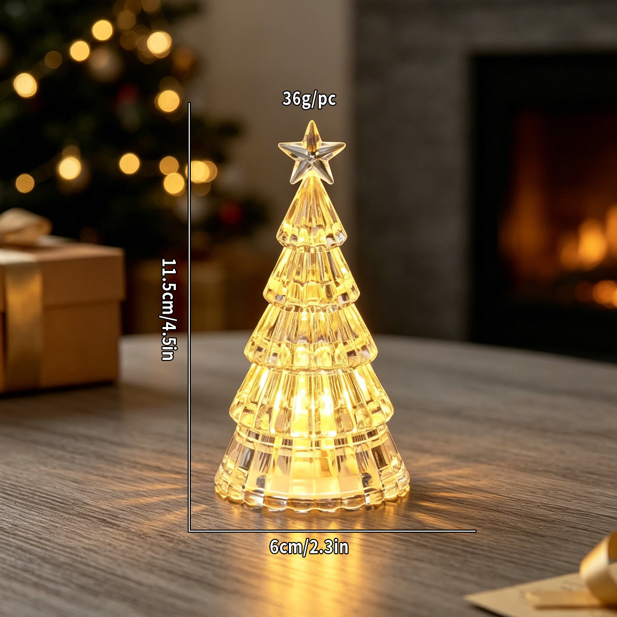 LED Christmas Tree Decorative Light with Glitter Effect