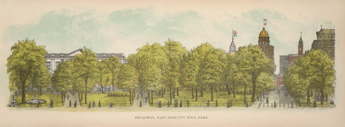 Broadway East Side City Hall Park 1899