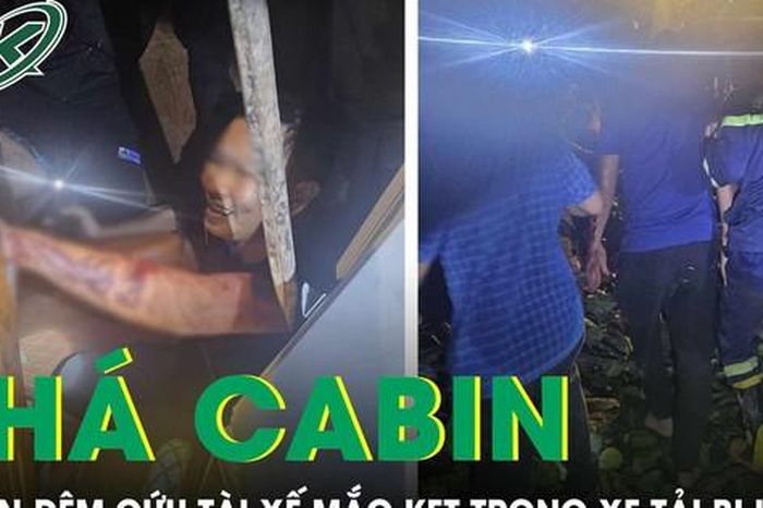 Hàng chục chiến sĩ công an xuyên đêm phá cabin cứu tài xế bị mắc kẹt trong chiếc xe bị lật - Báo Sức Khỏe &amp; Đời Sống