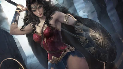 Wonder Woman, Women, Digital Art, Thighs, Comics 4K Wallpaper Background
