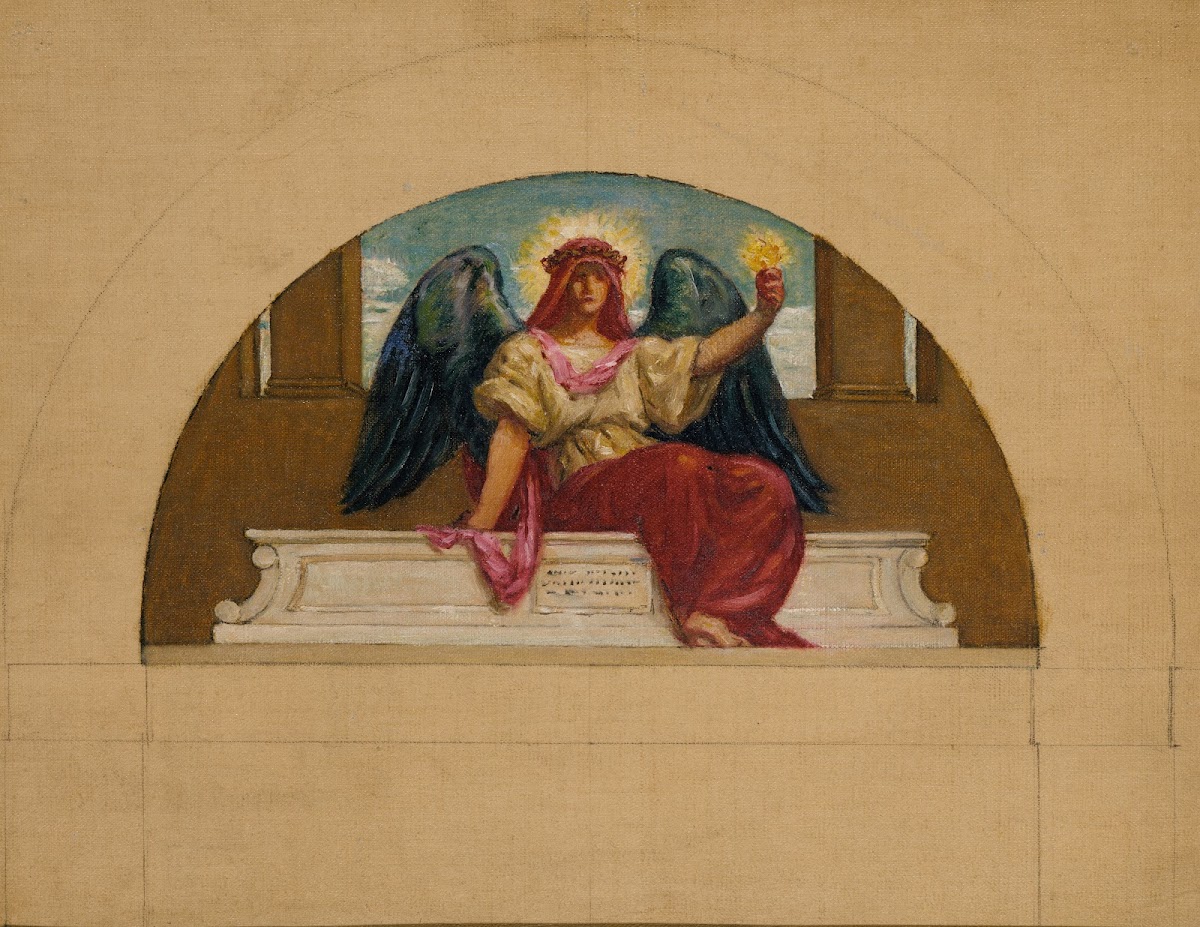 Sketch for the Mural at Oberlin College The Spirit of Self Sacrificing Love 1914