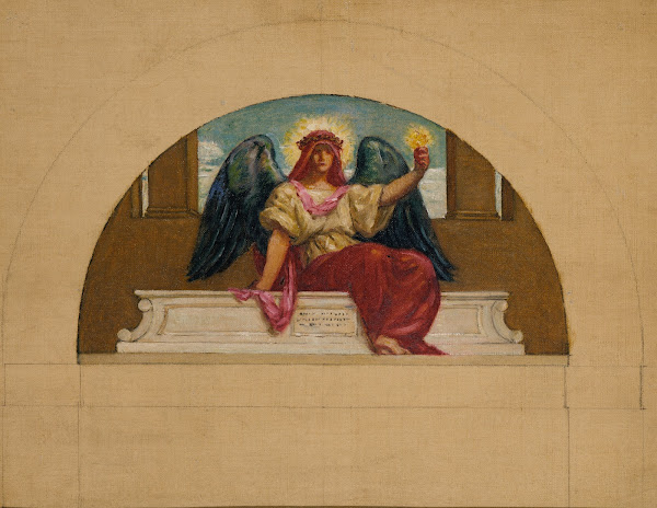 Sketch for the Mural at Oberlin College The Spirit of Self Sacrificing Love 1914