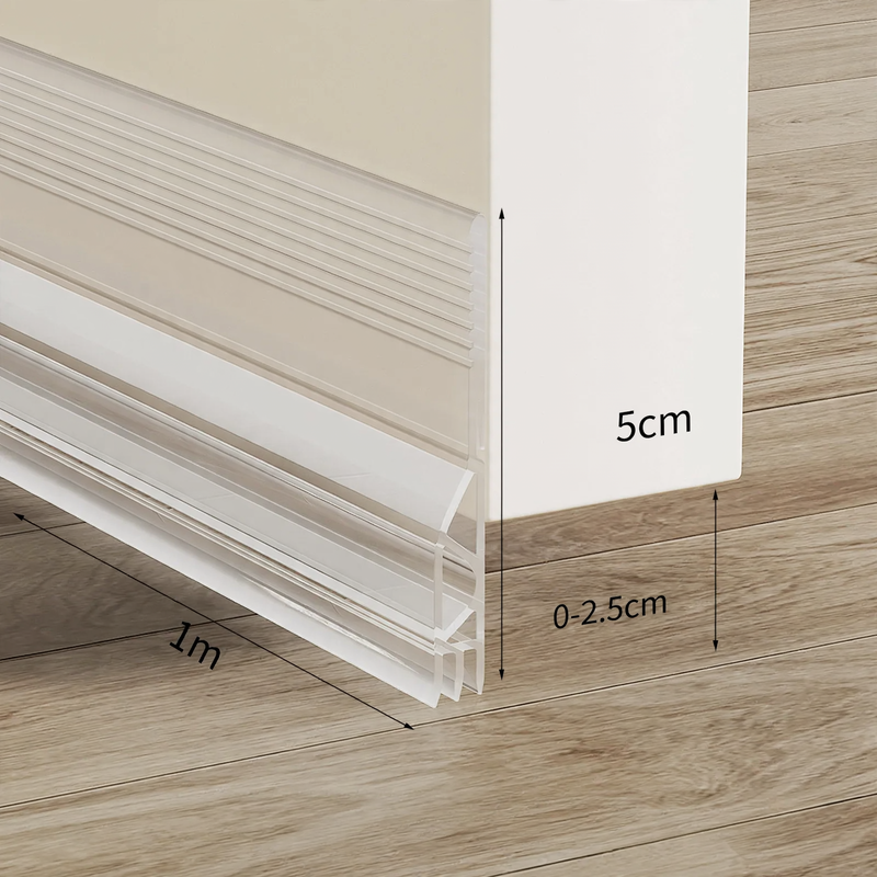 Door bottom seal with leather look