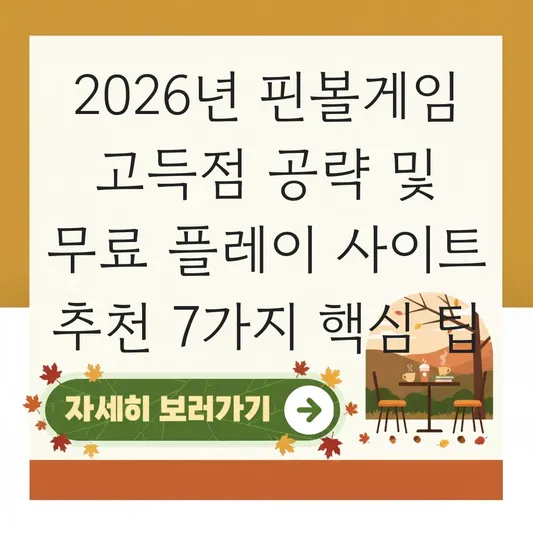 핀볼게임 고득점 공략 및 무료 플레이 사이트 추천 대표 이미지