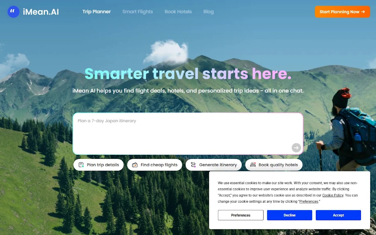 Captura de iMean â€“ AI Travel Planner