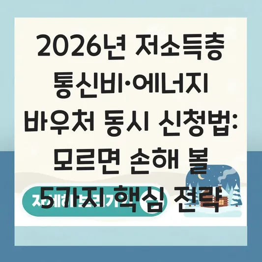 2026년 저소득층 통신비·에너지 바우처 동시 신청법 대표 이미지